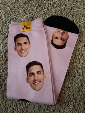 Cody Rigsby Pink Face Crew Socks